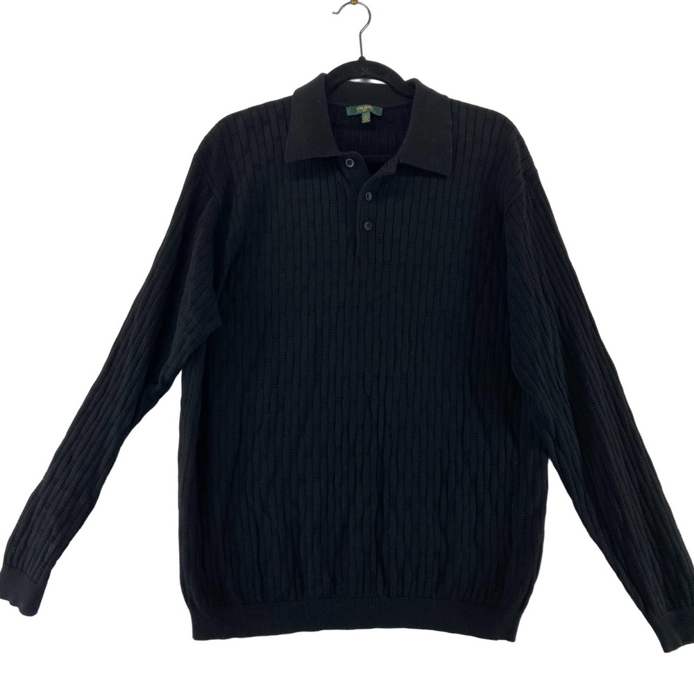 Tom James Black Sweater Size Large‎